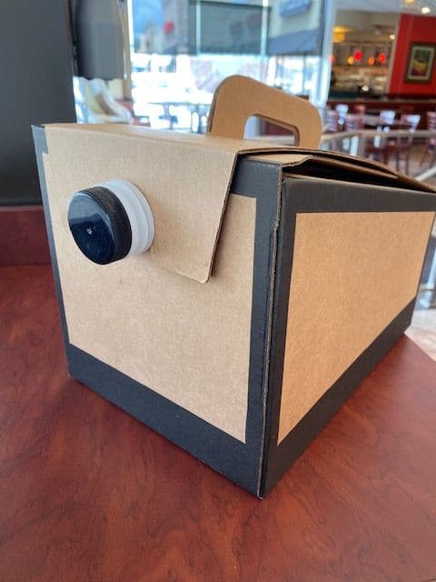 Box of Joe coffee carrier for an office breakfast delivery