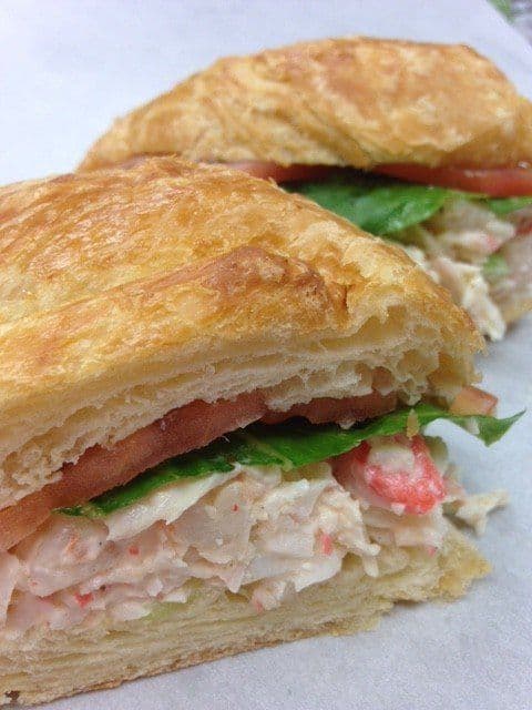 Croissant sandwich from the corporate lunch catering menu