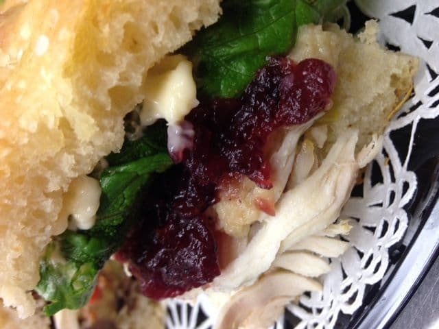 Turkey Gobbler sandwich with cranberry